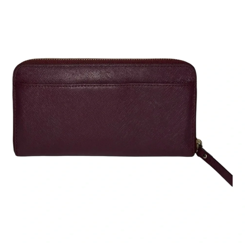 Kate Spade Neda Laurel Leather Zip-Around Wallet Mulled Wine WLRU2669